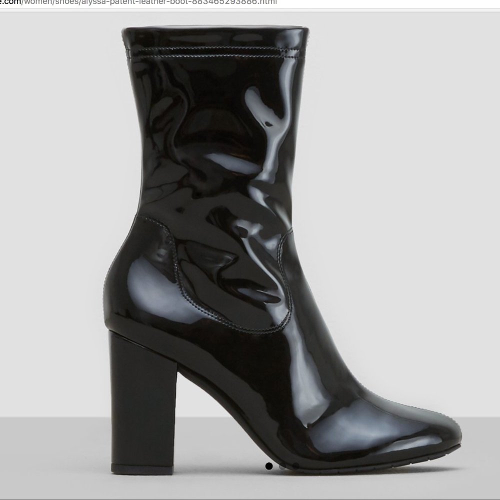 KENNETH COLE ALYSSA PATENT BOOTS BOOTIES SZ 6 As seen on Kendall Jenner